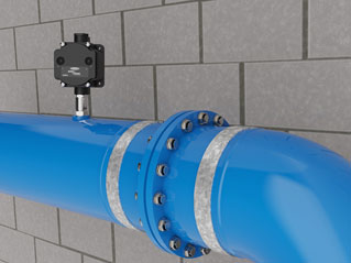 Performance Series all-in-one wireless pressure sensors monitor pressure levels on an industrial refrigeration system to ensure system health and efficiency.  